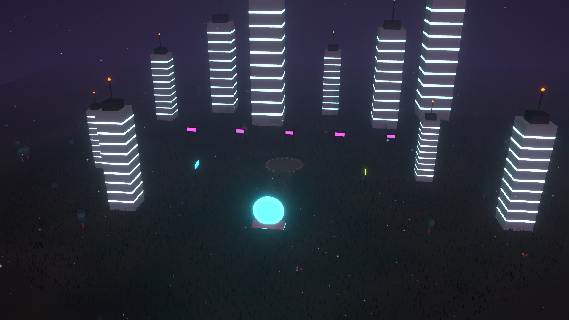 Neon Megacity: Rain-slick towers and glowing signs at midnight